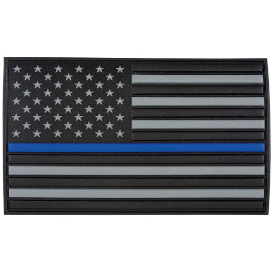 Police Memorial Flag PVC Patches (Pack of 6)